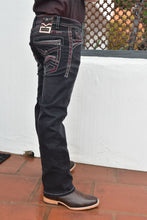Load image into Gallery viewer, Holt Kid's Black Slim Boot Cut Jeans