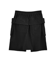 Load image into Gallery viewer, NOIR DROP-CROTCH CARGO SHORTS