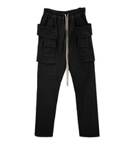 Load image into Gallery viewer, NOIR DROP-CROTCH DRAWSTRING CARGO PANTS