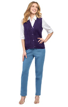 Load image into Gallery viewer, Womens Button Front Cable Knit Cardigan Sweater Vest