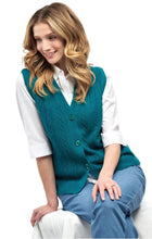 Load image into Gallery viewer, Womens Button Front Cable Knit Cardigan Sweater Vest