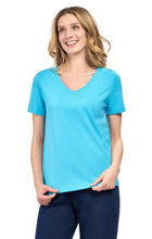 Load image into Gallery viewer, Women's Perfect Short-Sleeve V-Neck Tee Shirt - Cotton blend and Wrinkle Resistant
