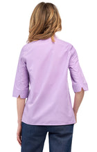 Load image into Gallery viewer, Womens Regular Fit 3/4 Sleeve Button Down Collared Camp Shirt