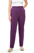 Load image into Gallery viewer, Women's Knit Pull on Pants - Cotton Blend with Flat Front waistband