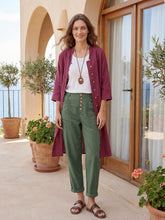 Load image into Gallery viewer, Linen Simple Button Fly Trousers HEIDI