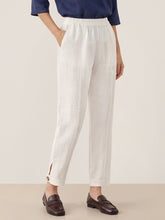 Load image into Gallery viewer, 100% Linen Straight-Leg Pants with Elastic Waist PATRICE