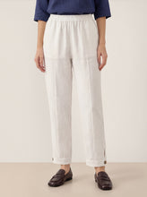 Load image into Gallery viewer, 100% Linen Straight-Leg Pants with Elastic Waist PATRICE