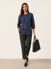 Load image into Gallery viewer, Linen Tailored Straight Cropped Pants LOGAN