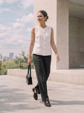 Load image into Gallery viewer, Linen Tailored Wide Leg Full Length Pants LEIGHTON