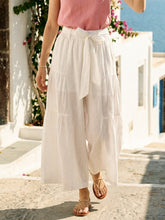 Load image into Gallery viewer, 100% Linen Bow-Waist Tiered Pants TARYN