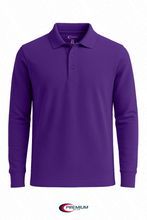 Load image into Gallery viewer, Boys/ Unisex Long Sleeve Pique Polo Shirt - single