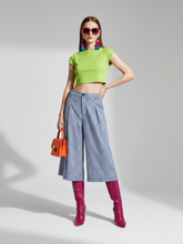 Load image into Gallery viewer, Plaid Wide-Leg Pants 7/8, Brooklyn Heights | Women - BYMANYC ® New York