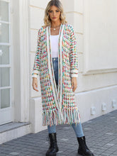 Load image into Gallery viewer, Plus-Size Tassel Fringe Long Cardigan with Colorful Thread Weaving | NCS