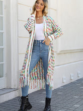 Load image into Gallery viewer, Plus-Size Tassel Fringe Long Cardigan with Colorful Thread Weaving | NCS