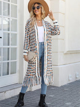 Load image into Gallery viewer, Plus-Size Tassel Fringe Long Cardigan with Colorful Thread Weaving | NCS