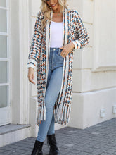 Load image into Gallery viewer, Plus-Size Tassel Fringe Long Cardigan with Colorful Thread Weaving | NCS
