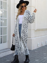 Load image into Gallery viewer, Plus-Size Tassel Fringe Long Cardigan with Colorful Thread Weaving | NCS