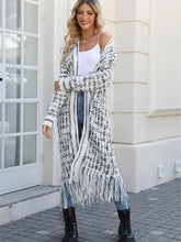 Load image into Gallery viewer, Plus-Size Tassel Fringe Long Cardigan with Colorful Thread Weaving | NCS