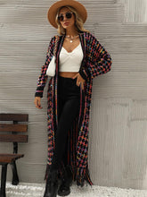 Load image into Gallery viewer, Plus-Size Tassel Fringe Long Cardigan with Colorful Thread Weaving | NCS