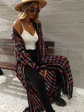 Load image into Gallery viewer, Plus-Size Tassel Fringe Long Cardigan with Colorful Thread Weaving | NCS