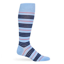 Load image into Gallery viewer, Powder Triple Stripe Dress Socks