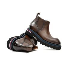 Load image into Gallery viewer, Premium Handcrafted Calfskin Chelsea Boots Brown
