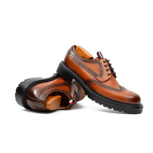 Load image into Gallery viewer, Premium Men's Classic Derby Brogue Shoes Brwon