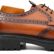 Load image into Gallery viewer, Premium Men's Classic Derby Brogue Shoes Brwon