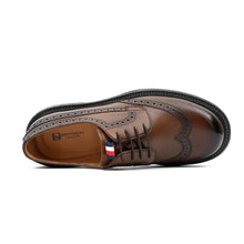 Load image into Gallery viewer, Premium Men's Classic Derby Brogue Shoes Coffee