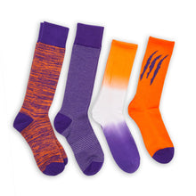 Load image into Gallery viewer, Purple / Orange Mixed Socks 4 Pack-A