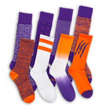 Load image into Gallery viewer, Purple / Orange Mixed Socks 8 Pack