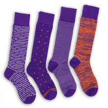 Load image into Gallery viewer, Purple / Orange Mixed Socks 8 Pack