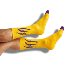 Load image into Gallery viewer, Purple / Gold Casual Socks 4 Pack