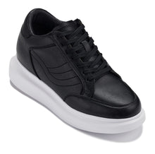Load image into Gallery viewer, CALTO - Q510 - 2.6 Inches Taller Lightweight (Black/White Sole) - Chunky Sole Sneakers