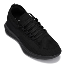 Load image into Gallery viewer, CALTO - QA060 - 2.4 Inches Taller (Black/Black Sole) - Lightweight Knitted Sneakers