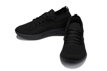 Load image into Gallery viewer, CALTO - QA060 - 2.4 Inches Taller (Black/Black Sole) - Lightweight Knitted Sneakers