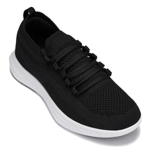 Load image into Gallery viewer, CALTO - QA062 - 2.4 Inches Taller (Black/White Sole) - Lightweight Knitted Sneakers