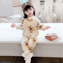 Load image into Gallery viewer, Baby Girl Bear Cartoon Wool Sweater Set - # GIAA21310003