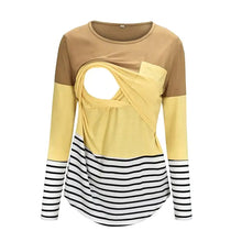 Load image into Gallery viewer, Maternity Nursing T-Shirt with Stitching and Long Sleeves - # BAGE211510102-NURSG