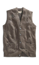 Load image into Gallery viewer, Men's Cashmere-Like Button Front Flat Knit Sweater Vest with front patch pockets