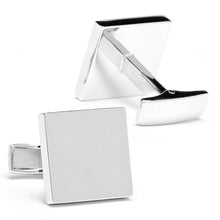 Load image into Gallery viewer, Sterling Silver Infinity Edge Square Engravable Cufflinks