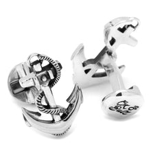 Load image into Gallery viewer, Sterling Silver Boat Anchor Cufflinks