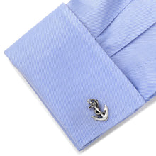 Load image into Gallery viewer, Sterling Silver Boat Anchor Cufflinks