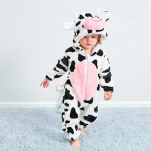 Load image into Gallery viewer, Cartoon Flannel Baby Rompers - # BAAA21110013