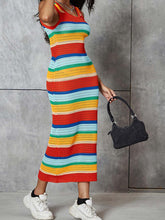 Load image into Gallery viewer, Rainbow Spoon Neck Sleeveless Knit Dress | NCS