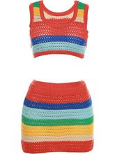 Load image into Gallery viewer, Rainbow Spoon Neck Sleeveless Knit Dress | NCS
