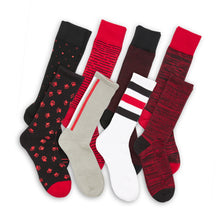 Load image into Gallery viewer, Red / Black Mixed Socks 8 Pack