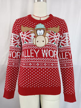 Load image into Gallery viewer, Reindeer Embroidery Ugly Christmas Sweater | NCS