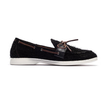 Load image into Gallery viewer, Men's Black Textured Suede Barca Yacht Loafer