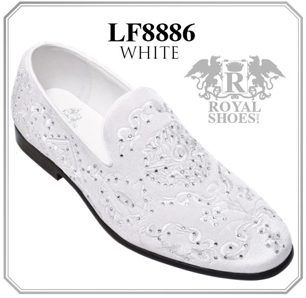 Royal Shoes White Suede-like Smoking Slip-on Red Bottom Men's Dress Sh – CC Suits Royal Shoes White Suede-like Smoking Slip-on Red Bottom Men's Dress Sh – CC Suits
